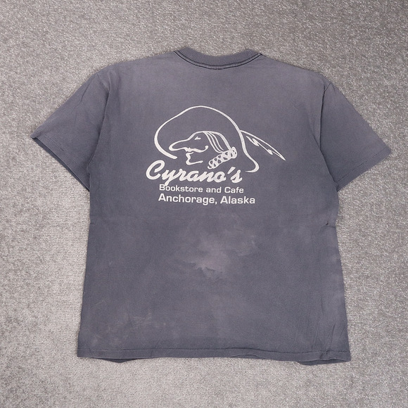 Vintage Groucho Marx Quote Books Alaska Bookstore XL Gray Short Sleeve T-Shirt - Picture 2 of 9